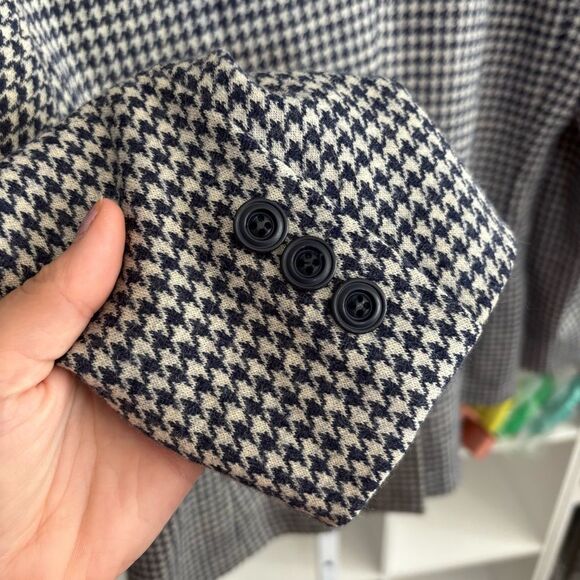 Vintage west Germany wool Houndstooth Blazer Jacket women’s medium - Picture 3 of 8